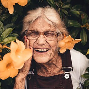 Caregiver with elderly woman